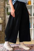 Bateau Needlecord 7/8 Barrel Culotte Pant Black